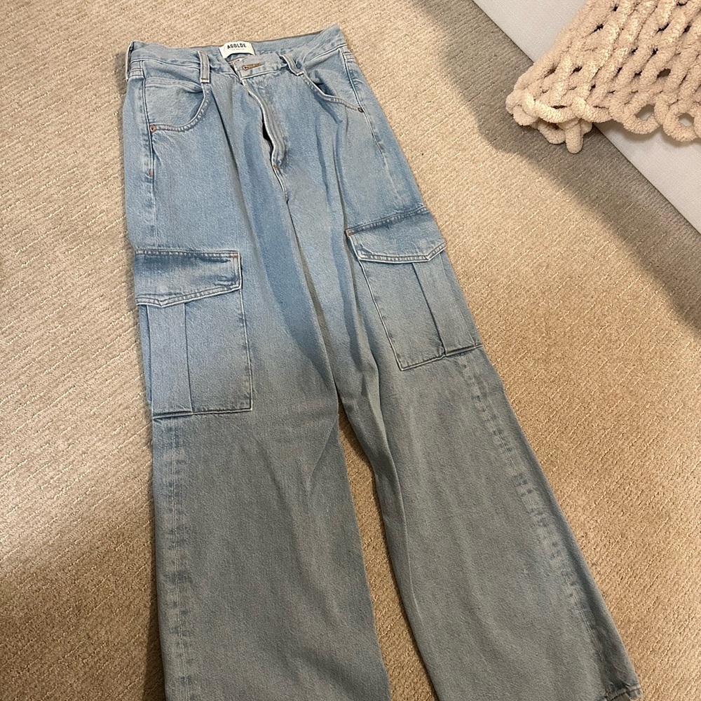 AGOLDE Women's Blue Cargo Jeans
